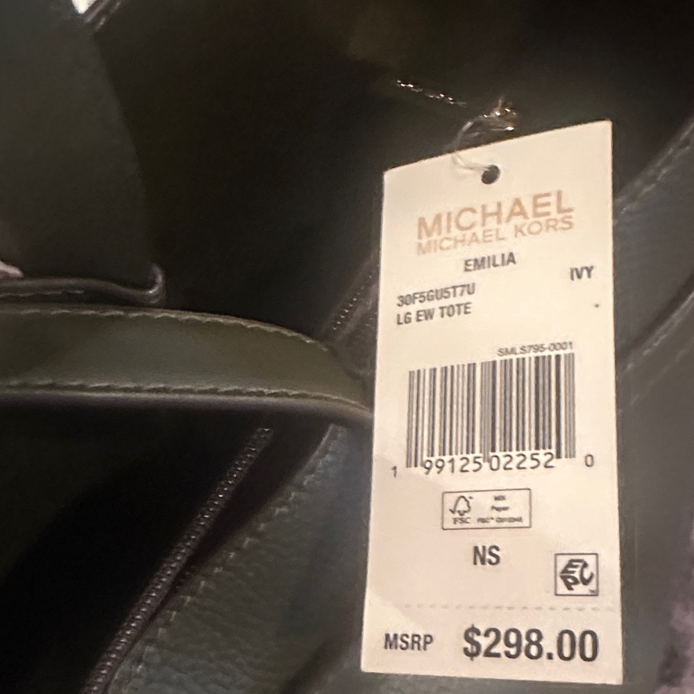 Michael Kors Dark Green Tote Bag - Picture 2 of 4